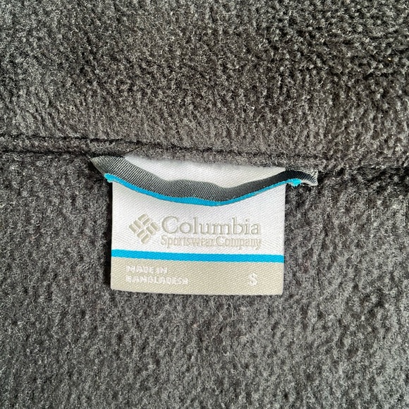 Columbia Fleece Jacket in Black Men’s Small - Picture 3 of 5